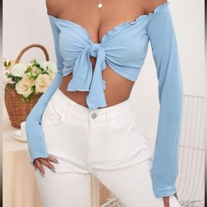 Shein Tie Crop Top